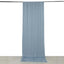Dusty Blue 4-Way Stretch Spandex Event Curtain Drapes, Wrinkle Free Backdrop Event Panel with Rod Pockets - 5ftx12ft
