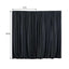 2 Pack Black Scuba Polyester Event Curtain Drapes, Durable Flame Resistant Backdrop Event Panels Wrinkle Free with Rod Pockets - 10ftx10ft