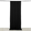Black 4-Way Stretch Spandex Event Curtain Drapes, Wrinkle Free Backdrop Event Panel with Rod Pockets - 5ftx12ft