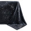 Scuba Rectangular Tablecloth 90"Ã—132" Black with Rhinestone Accents â€“ Seamless, Wrinkle-Free, Stain-Resistant Event Linen