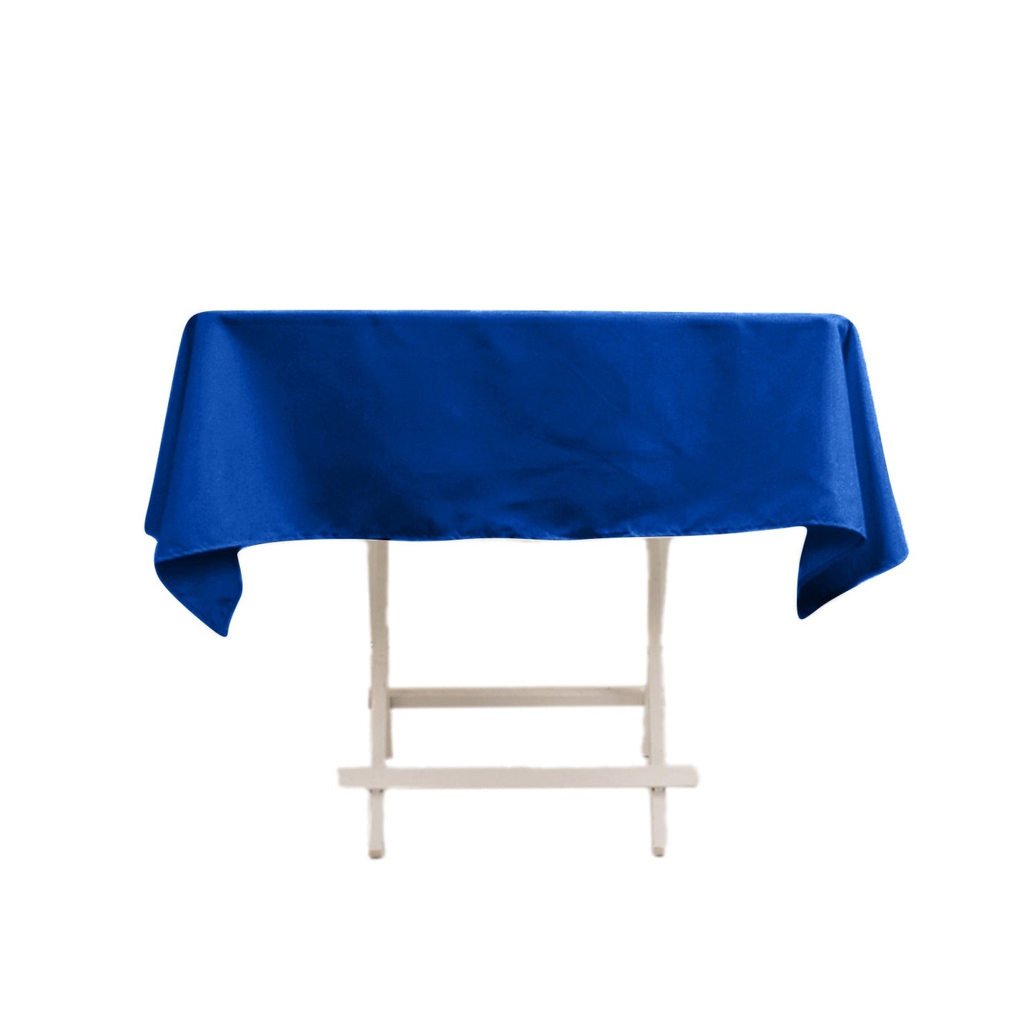 Cotton Blend 54"x54" Square Tablecloth Royal Blue- Wrinkle-Resistant Table Cover