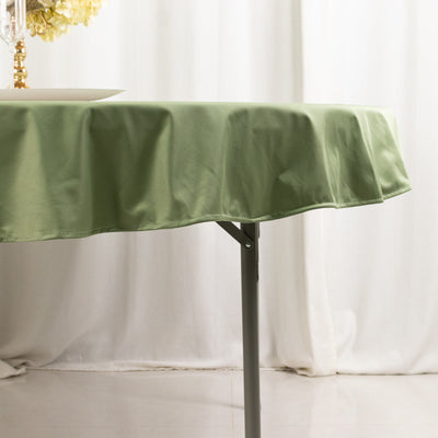 Scuba Round 70" Tablecloth Dusty Sage Green - Wrinkle Free & Stain Resistant Table Cover