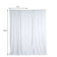 2 Pack White Scuba Polyester Event Curtain Drapes, Durable Flame Resistant Backdrop Event Panels Wrinkle Free with Rod Pockets - 10ftx10ft