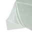 Scuba Rectangular Tablecloth 90"Ã—156" Pearl White with Rhinestone Accents â€“ Seamless, Wrinkle-Free, Stain-Resistant Event Linen