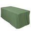 Fitted Polyester 72"x30" Rectangle Tablecloth Olive Green - Durable and Easy to Maintain Table Cover