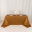 Scuba Rectangular 90"x156" Tablecloth Shimmering Gold - Wrinkle Free & Stain Resistant Seamless Table Cover for Weddings and Parties