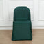 10 Pack Polyester Chair Covers for Folding Chairs Hunter Emerald Green - Wrinkle-Free Stain-Resistant Slip-On Slipcovers
