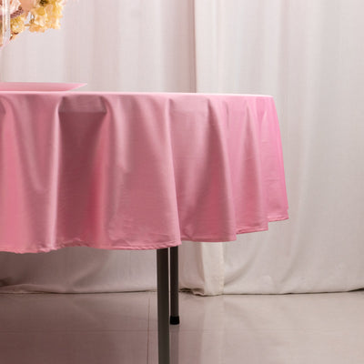 Scuba Round 90" Tablecloth Pink - Wrinkle Free & Stain Resistant Table Cover