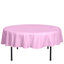 Polyester 90" Round Tablecloth Pink - Stain & Wrinkle-Resistant Table Cover