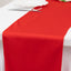 Scuba Polyester 12"x108" Table Runner Red - Wrinkle-Free Table Linen