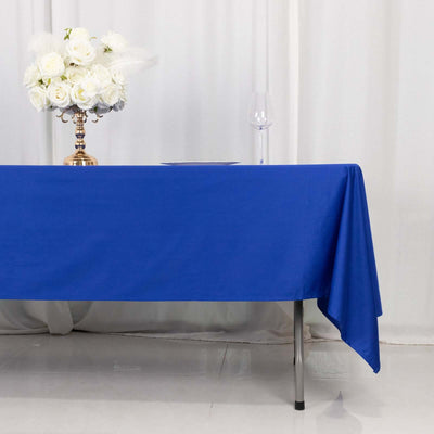 Scuba Rectangular 60"x102" Tablecloth Royal Blue - Wrinkle Free & Stain Resistant Table Cover