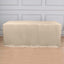 Fitted Polyester 72"x30" Rectangle Tablecloth Nude - Durable Table Cover
