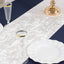 Premium Crushed Velvet 12"x108" Table Runner White - Soft & Wrinkle-Resistant Table Linen for Events
