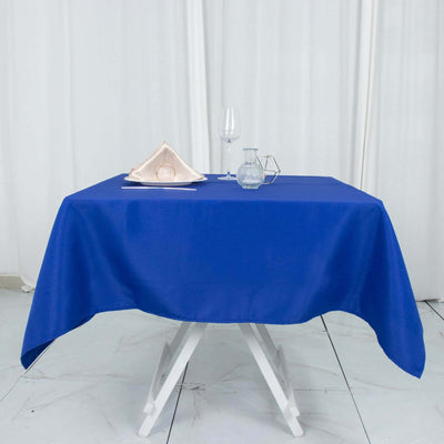 Premium Polyester 54"x54" Square Tablecloth Royal Blue - Stain and Wrinkle-Resistant 220GSM Table Cover