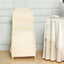 Polyester Slip On Banquet Chair Covers Beige - Stain-Resistant Reusable Durable Fabric