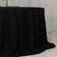 Cotton Blend 132" Round Tablecloth Black - Seamless Wrinkle-Resistant Table Cover