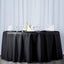 Premium Polyester 120" Round Tablecloth Black - Seamless 220GSM Wrinkle-Resistant Design for Classy Events