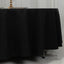 Cotton Blend 108" Round Tablecloth Black - Wrinkle-Resistant Design