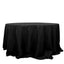 Premium Polyester 132" Round Tablecloth Black - Seamless 220GSM Wrinkle-Resistant Design for Upscale Occasions