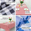 Polyester 90"x132" Rectangle Tablecloth White/Blue - Seamless Checkered Buffalo Plaid Table Cover