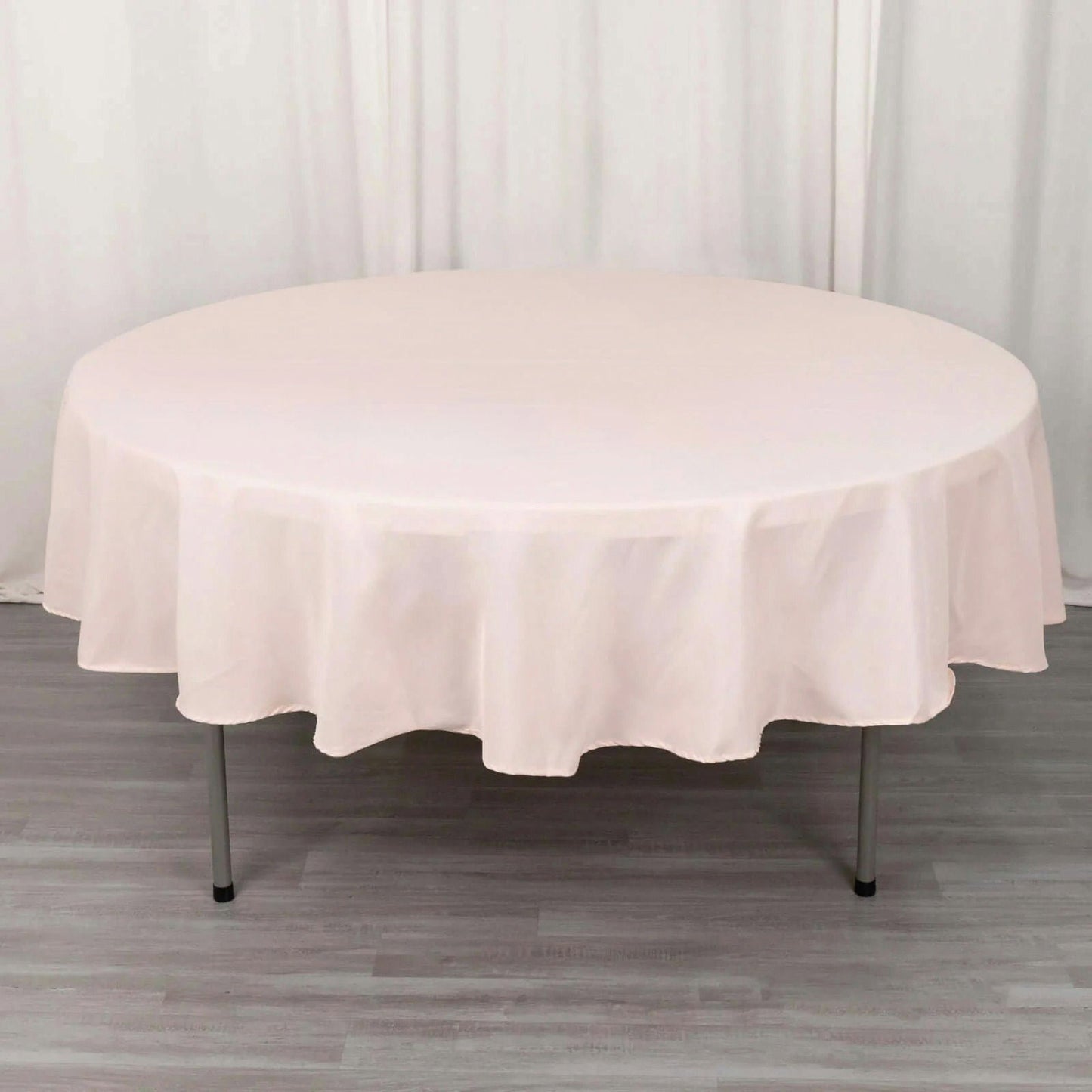 Premium Polyester 90" Round Tablecloth Blush - Stain and Wrinkle-Resistant Design with 220GSM Thickness Table Cover