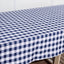 Polyester 60"x126" Rectangle Tablecloth White/Navy Blue - Buffalo Plaid Checkered Table Cover