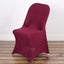 Stretch Spandex Chair Cover Burgundy for Folding Chairs - Reusable & Wrinkle-Resistant 160GSM Fitted Slipcover