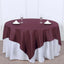 Polyester 70"x70" Table Overlay Square Tablecloth Burgundy - Wrinkle-Resistant & Durable Table Cover