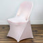 Stretch Spandex Chair Cover Blush for Folding Chairs - Reusable & Wrinkle-Resistant 160GSM Fitted Slipcover