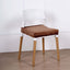Velvet Chair Cushion Protector Stretch with Tie for Dining Chairs Copper - Durable Cover for Formal Gatherings