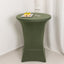 Spandex 30" Round Cocktail Table Cover Dusty Sage Green - Easy to Maintain Stretch Fitted Highboy Tablecloth