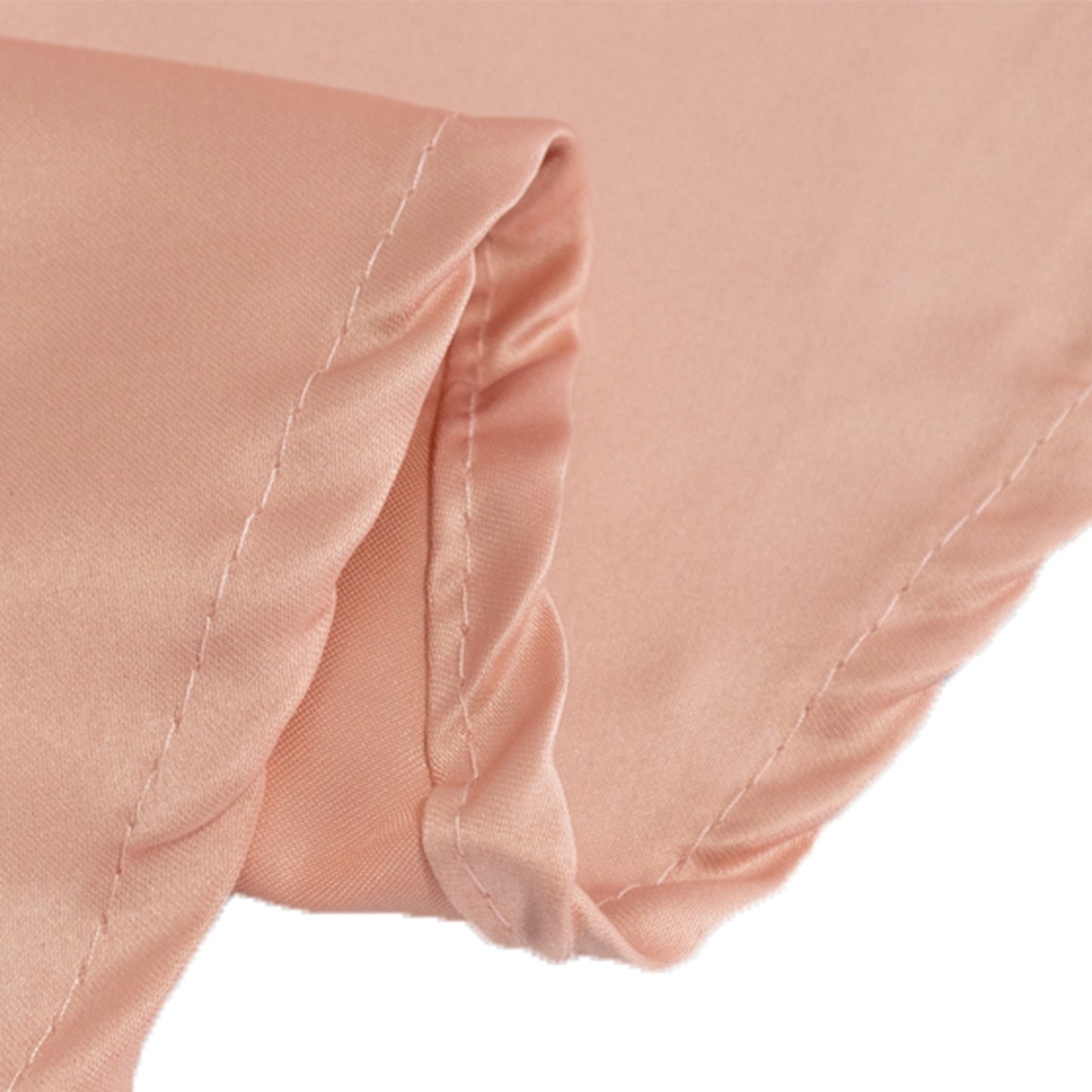 Lamour Satin 120" Round Tablecloth Dusty Rose - Seamless Table Cover with Soft Tempered Sheen
