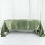 Satin Rectangular 60"x126" Tablecloth Dusty Sage Green - Smooth and Lustrous Table Cover