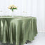 Satin 108" Round Tablecloth Dusty Sage Green - Smooth and Lustrous Table Cover