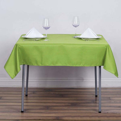 Polyester Square 54"x54" Tablecloth Apple Green - Wrinkle-Resistant & Durable Table Cover
