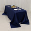 Lamour Satin 90"x132" Rectangle Tablecloth Navy Blue - Soft & Silk-Like Seamless Table Cover