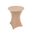 Spandex 30" Round Cocktail Table Cover Nude - Easy to Maintain Stretch Fitted Highboy Tablecloth