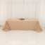 Premium Polyester 90"x156" Rectangle Tablecloth Nude - Seamless 220GSM Stain-Resistant Table Cover