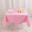 Premium Polyester 54"x54" Square Tablecloth Pink - Stain and Wrinkle-Resistant 220GSM Table Cover