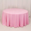 Premium Polyester 120" Round Tablecloth Pink - Seamless 220GSM Wrinkle-Resistant Table Cover
