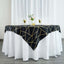 Polyester 54"x54" Table Overlay Square Tablecloth Black with Gold Foil Geometric Pattern - Wrinkle-Resistant & Durable Table Topper