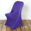 Stretch Spandex Chair Cover Purple for Folding Chairs - Reusable & Wrinkle-Resistant 160GSM Fitted Slipcover