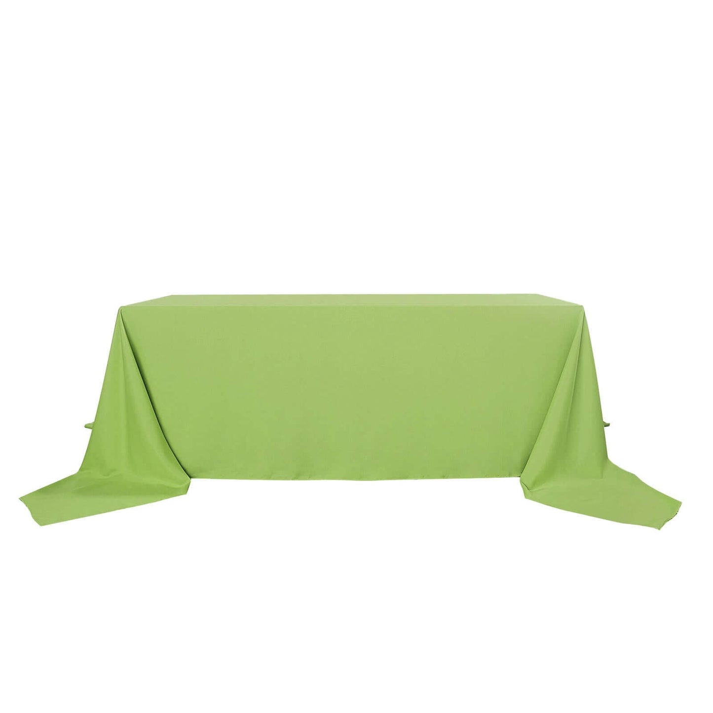 Polyester 90"x156" Rectangle Tablecloth Apple Green - Seamless Wrinkle-Resistant Table Cover