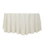 Cotton Blend 120" Round Tablecloth Ivory - Seamless Wrinkle-Resistant Table Cover
