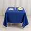 Cotton Blend 70"x70" Square Tablecloth Royal Blue - Wrinkle-Resistant Fabric Table Cover