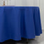Cotton Blend 108" Round Tablecloth Royal Blue - Wrinkle-Resistant Design