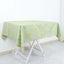 Polyester 54"x54" Square Tablecloth Sage Green with Gold Foil Geometric Pattern - Wrinkle-Resistant & Durable for Stylish Settings