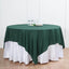 Polyester 54"x54" Table Overlay Square Tablecloth Hunter Emerald Green - Wrinkle-Resistant & Durable Table Cover