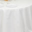 Cotton Blend 132" Round Tablecloth White - Seamless Wrinkle-Resistant Design for Formal Events