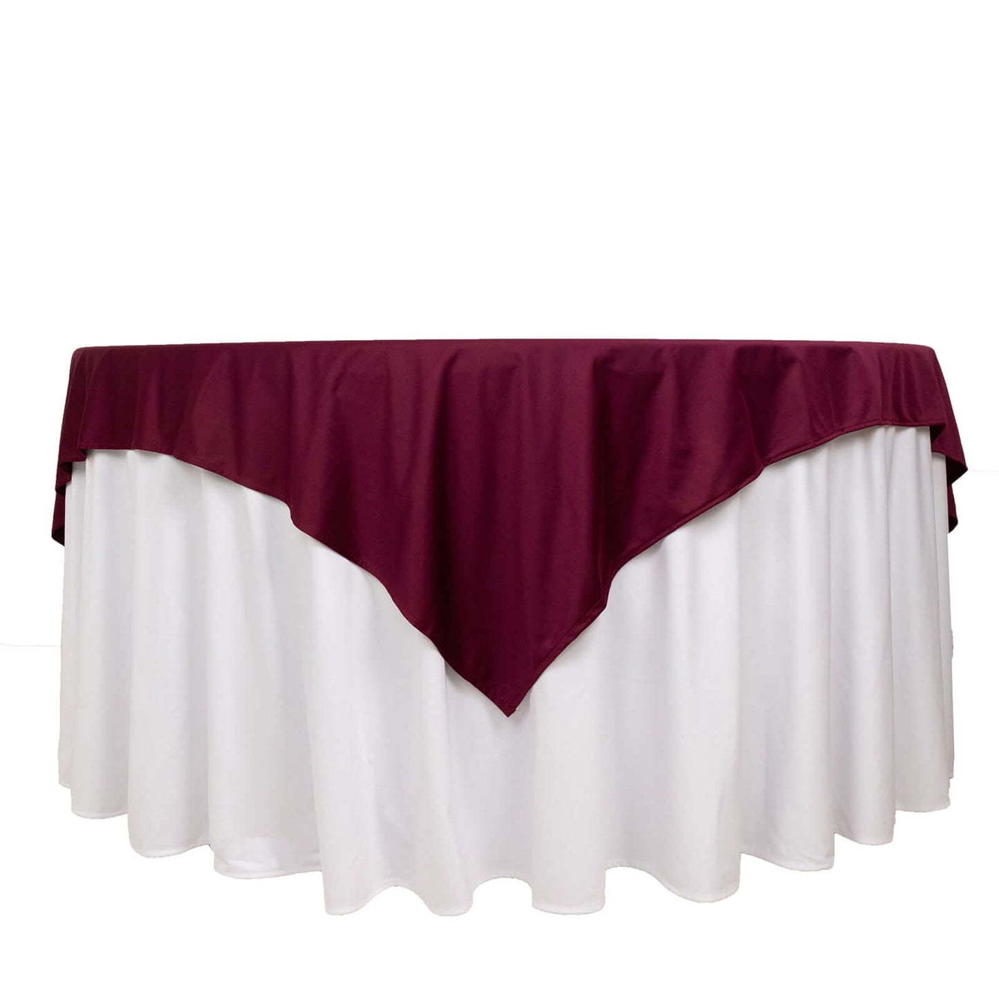 Scuba 70"x70" Table Overlay Square Tablecloth Burgundy - Wrinkle Free & Stain Resistant Table Cover